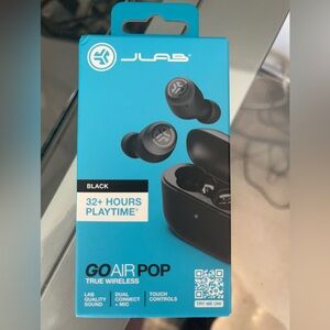 JLab GO Air Pop True Wireless Earbuds - Black